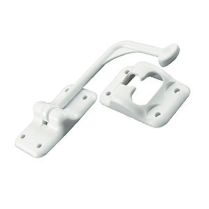 Picture of JR Products  White Plastic 90 deg Entry Door Holder 10605 20-0680                                                            