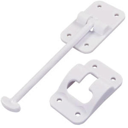Picture of JR Products  Polar White Nylon 6" Straight Entry Door Holder 10444 20-0698                                                   