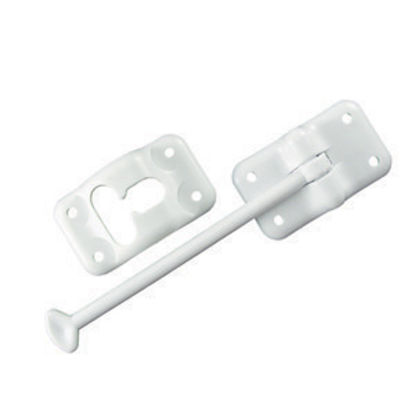 Picture of JR Products  Colonial White Nylon 6" Straight Entry Door Holder 10454 20-0699                                                