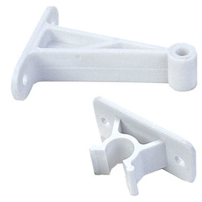 Picture of JR Products  White Plastic 3" C-Clip Style Entry Door Holder 10204 20-0702                                                   