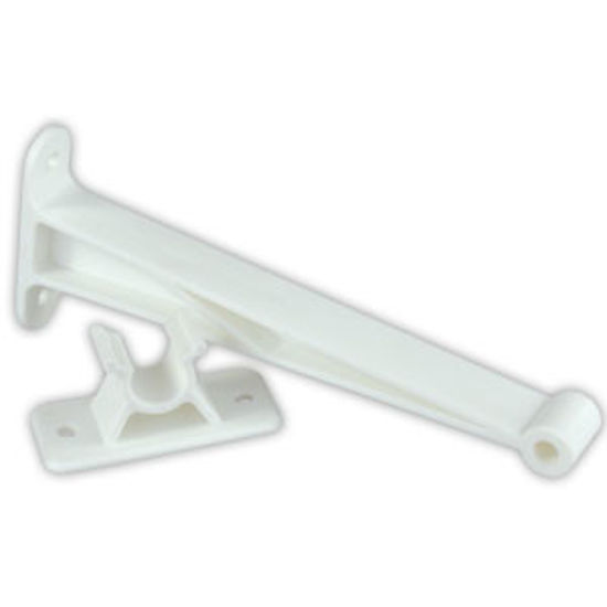 Picture of JR Products  Polar White Plastic 5-1/2" C-Clip Style Entry Door Holder Set 10374 20-0703                                     