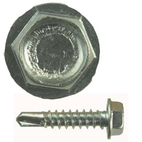 Picture of AP Products  100-Pack 8" X 1/2"L Unslotted Hex Washer Head Screw 012-DP100 8 X 1/2 20-0843                                   