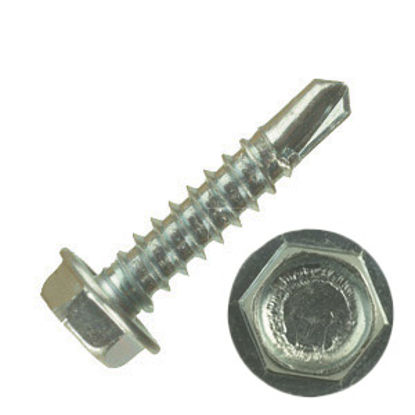 Picture of AP Products  50-Pack #8 X 1"L Unslotted Hex Washer Head Zinc Plated Screw 012-DP50 8X1 20-0877                               
