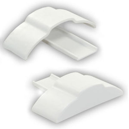 Picture of JR Products  2-Pack Polar White Side Molding End Cap 49635 20-1168                                                           