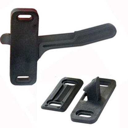 Picture of JR Products  RH Opening Black Screen Door Latch For PHILIPS Style Doors 11205 20-1219                                        