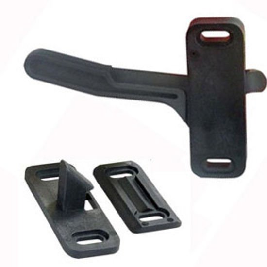 Picture of JR Products  Left Hand Opening Black Screen Door Latch For PHILIPS Style Doors 11215 20-1220                                 