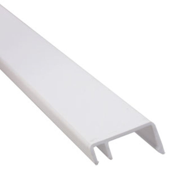 Picture of JR Products  8'L White Plastic Rigid Insert Trim 11471 20-1237                                                               