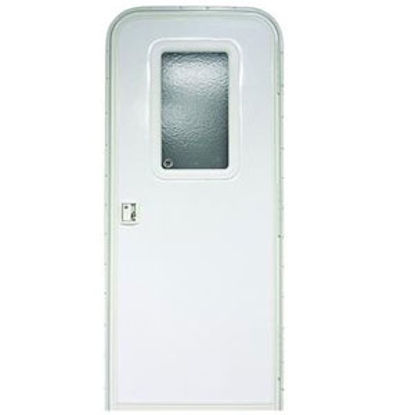Picture of Lippert  Polar White w/ Fixed Window RH 24"W x 68"H Radius Entry Door V000042326 20-1449                                     