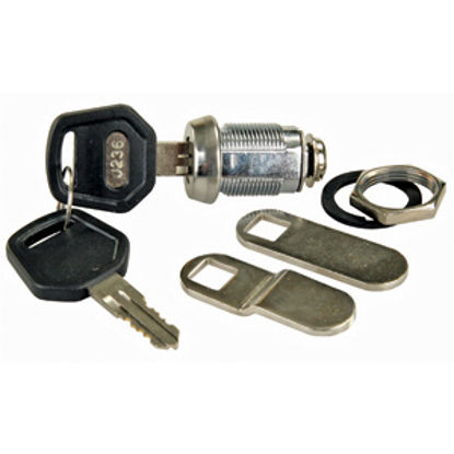 Picture of JR Products  1-3/8" Standard Key Baggage Door Lock 00185 20-1550                                                             