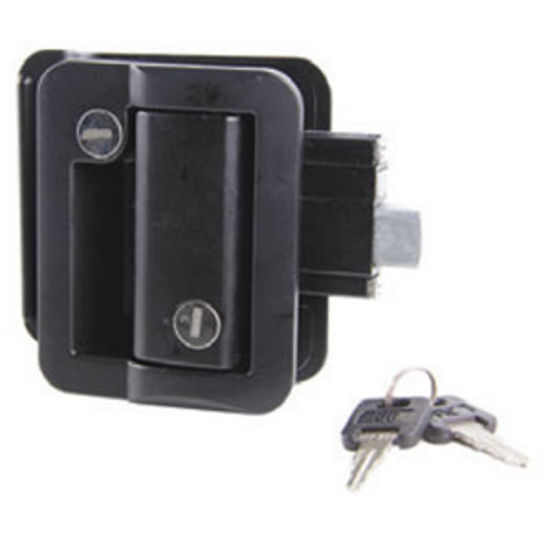 Picture of Lippert  Black Entry Door Lock w/ Deadbolt 239631 20-1554                                                                    