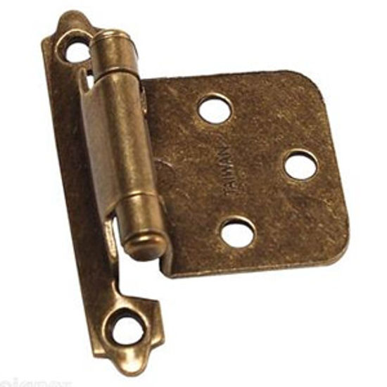 Picture of RV Designer  2-Pack Antique Brass Self Closing Flush Mount Hinge H233 20-1757                                                