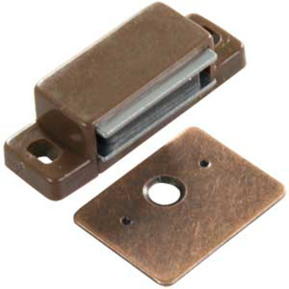 Picture of JR Products  2-Pack Brown Flat Strike Side Mount Magnetic Catch 70265 20-1891                                                