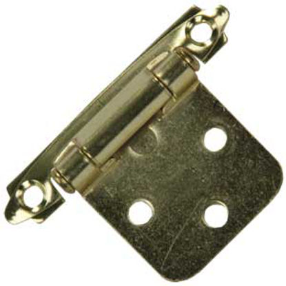 Picture of JR Products  2-Pack Brass Self Closing Flush Mount Hinge 70595 20-1903                                                       