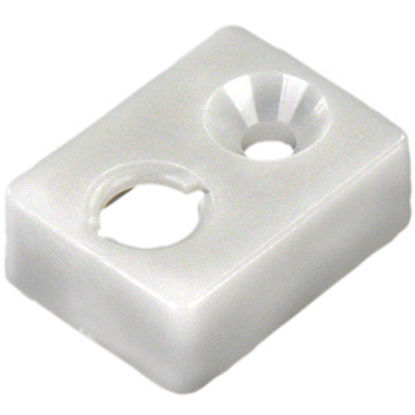 Picture of JR Products  White Window Curtain Track End Stop 81465 20-1931                                                               