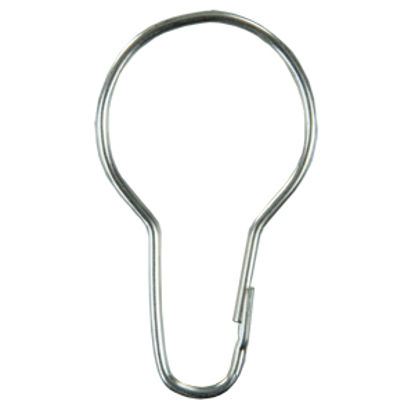 Picture of JR Products  12-Pack Zinc Plated Steel Shower Curtain Ring 81665 20-1941                                                     