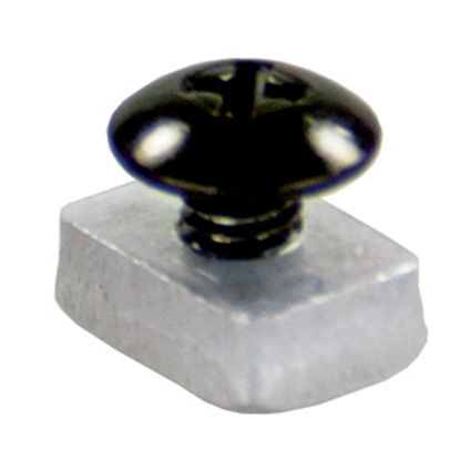 Picture of JR Products  Silver Window Curtain Track End Stop 81205 20-2034                                                              