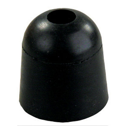 Picture of JR Products  Black Rubber 1" x 1" Screw Mount Door Stop Bumper 11745 20-2035                                                 