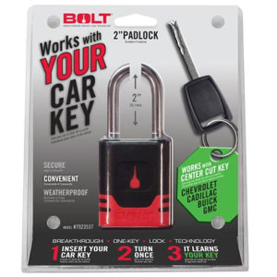 Picture of BOLT Locks  Steel Key Padlock For Chevy/Cadillac/Buick/GMC Model Center Cut Keys 7023537 20-3607                             