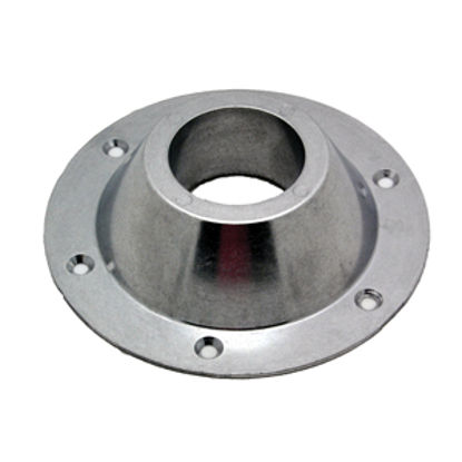 Picture of AP Products  6-5/8" Chrome Round Surface Mount Table Leg Base 013-1119 20-3710                                               