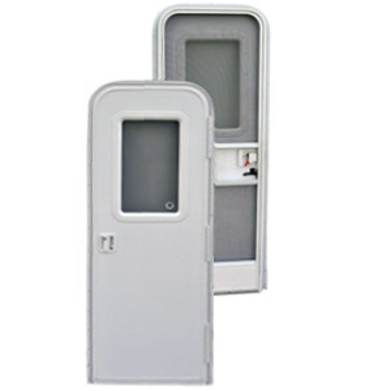 Picture of AP Products  Polar White w/WH Window Frame RH 24"x68" Radius Entry Door 015-217708 20-4015                                   