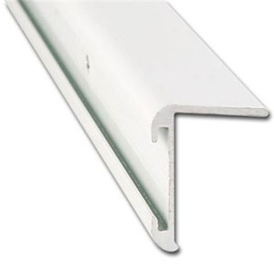 Picture of AP Products  31/32"W x 16'L x 1-1/4"H Polar White Aluminum Long Leg Insert Corner Trim 021-85201-16 20-6980                  