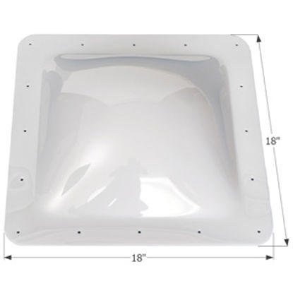 Picture of Icon  4"H Bubble Dome Square Clear PC Skylight w/18" X 18" Flange 01818 22-0013                                              