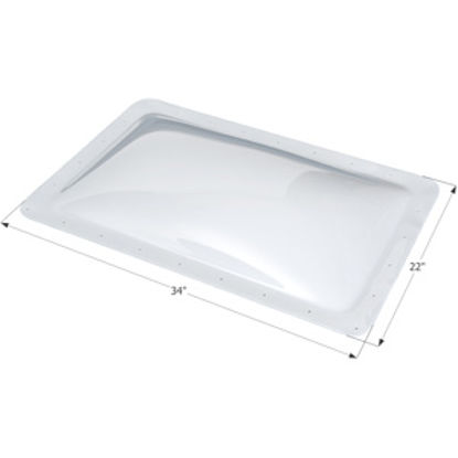 Picture of Icon  4"H Bubble Dome White Polycarbonate Skylight w/22" X 34"Flange 01855 22-0018                                           