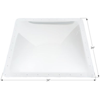 Picture of Icon  4"H Bubble Dome Square Clear PC Skylight w/34" X 34" Flange 01862 22-0023                                              