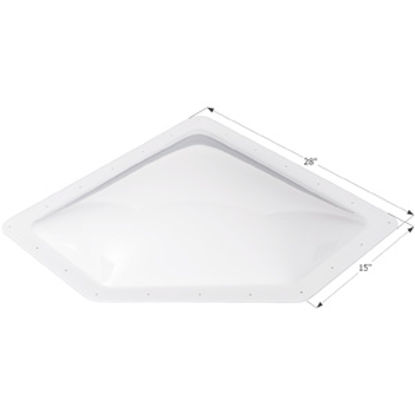 Picture of Icon  4"H Bubble Dome Neo Angle White PC Skylight w/15" X 28" Flange 01867 22-0028                                           