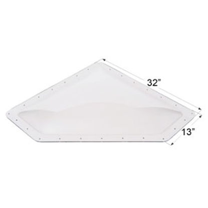 Picture of Icon  4"H Bubble Dome Neo Angle Clear PC Skylight w/13" X 32" Flange 01868 22-0029                                           
