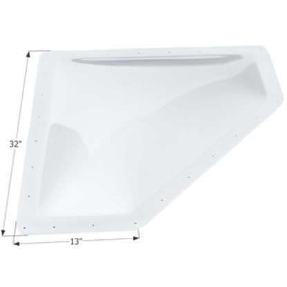 Picture of Icon  4"H Bubble Dome Neo Angle White PC Skylight w/13" X 32" Flange 01869 22-0030                                           