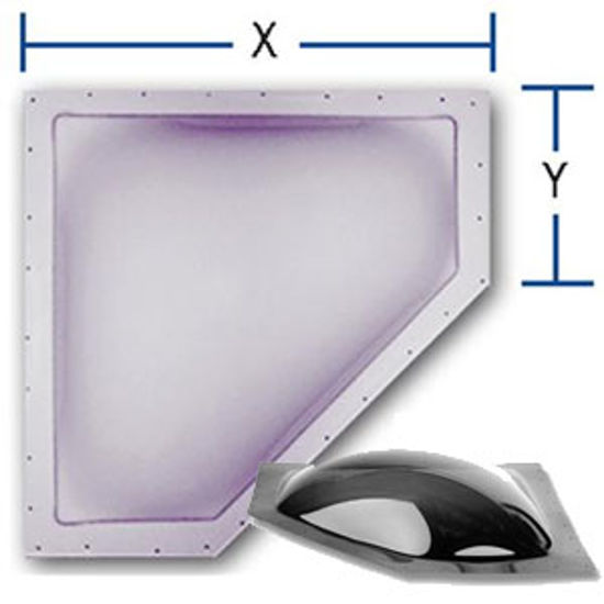 Picture of Specialty Recreation  5"H Bubble Type Dome Neo Angle Smoke Polycarbonate Skylight NSL2810S 22-0075                           