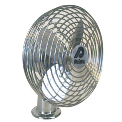Picture of Prime Products  Chrome 7.5" 12V 2-Speed Deck/ Ceiling Mount Fan 06-0850 22-0105                                              