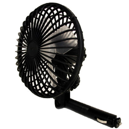 Picture of Prime Products  Black 12V 2-Speed Oscillating Table Top Fan 06-0501 22-0115                                                  