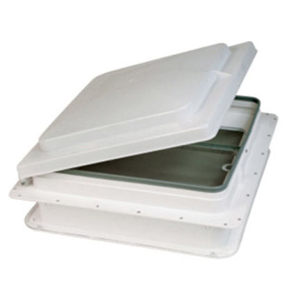 Picture of Heng's  White 14"x14" Plastic Frame Roof Vent V071101-C1G1 22-0156                                                           