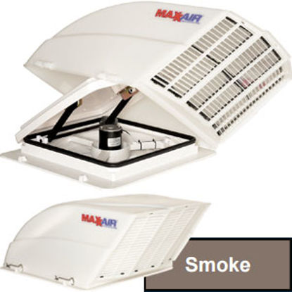 Picture of MaxxAir Fan/ Mate (TM) Exterior Dome Type Smoke Roof Cover w/ In-Built Rain Cover 00-955003 22-0208                          