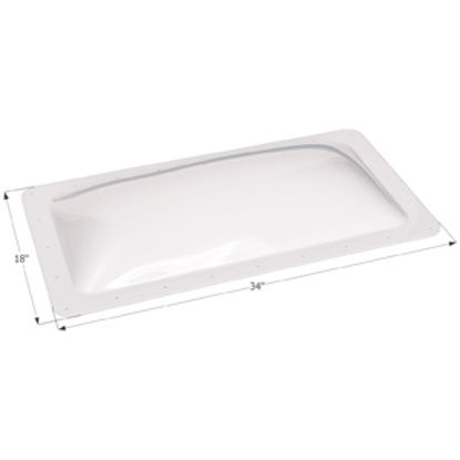 Picture of Icon  4"H Bubble Dome White Polycarbonate Skylight w/18" X 34"Flange 01849 22-0330                                           