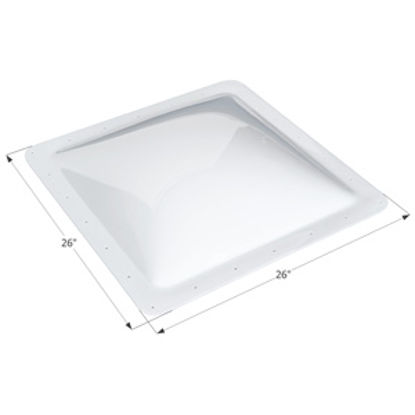 Picture of Icon  4"H Bubble Dome Square Clear PC Skylight w/26" X 26" Flange 01856 22-0333                                              