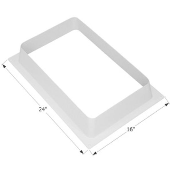 Picture of Icon  White ABS Plastic Rectangular Skylight Trim Ring 01936 22-0335                                                         