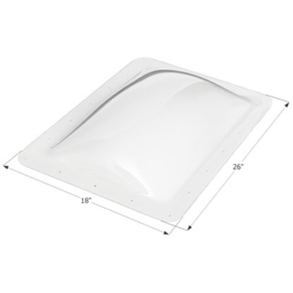 Picture of Icon  4"H Bubble Dome White Polycarbonate Skylight w/18" X 26"Flange 01819 22-0337                                           