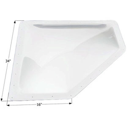 Picture of Icon  4"H Bubble Dome Neo Angle White PC Skylight w/16" X 34" Flange 01871 22-0379                                           