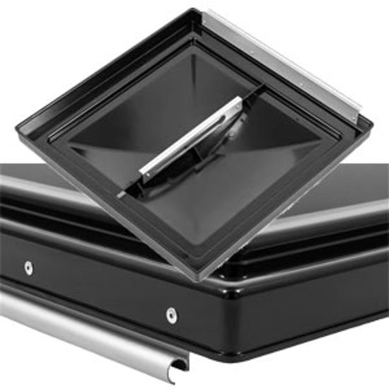 Picture of Camco  Black Polycarbonate 14" x 14" Elixir Style Roof Vent Lid 40172 22-0419                                                