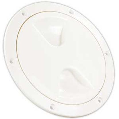 Picture of JR Products  White 4.45"RO Lockable Cord And Fresh Water Compartment Access Door 31005 22-0533                               