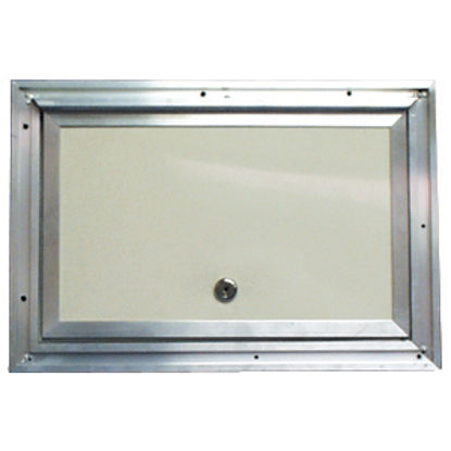 Picture of Interstate Metal  Colonial White 14" x 18" Aluminum Baggage Door w/ Cam Lock 22-0610 22-0610                                 