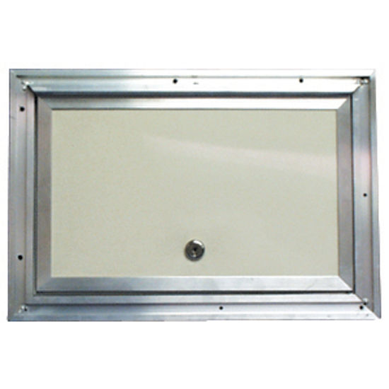 Picture of Interstate Metal  Colonial White 14" x 18" Aluminum Baggage Door w/ Cam Lock 22-0610 22-0610                                 