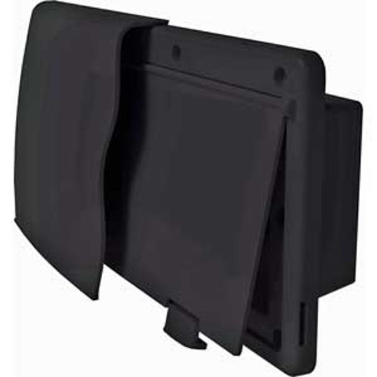 Picture of JR Products Endura Black 12-9/16"W X 5-7/8"H X 5/8" Flange Wall Vent 50025 22-0676                                           