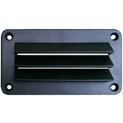 Picture of Leisure Time  Black ABS 3"L X 5"W Rectangular Wall Vent w/ Fixed Louvers DV35B 22-3550                                       