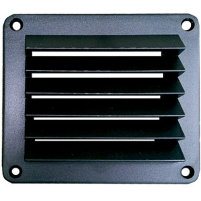 Picture of Leisure Time  Black ABS 5" Square Wall Vent w/ Fixed Louvers DV55B 22-3554                                                   