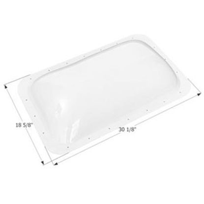 Picture of Icon  5-1/2"H Bubble Dome White PC Skylight w/18.625" X 30.125" Flange 12156 22-6237                                         