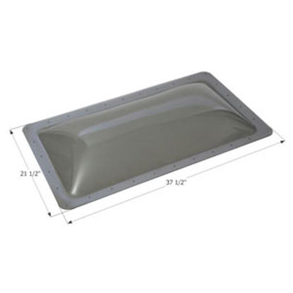 Picture of Icon  4"H Bubble Dome Rectangle Smoke PC Skylight w/21.5" X 37.5"Flange 12198 22-6238                                        